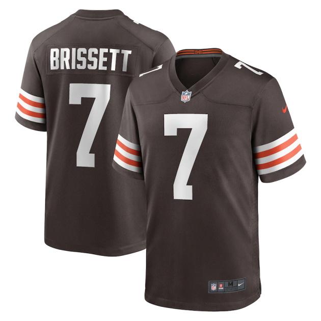 mens nike jacoby brissett brown cleveland browns game jersey